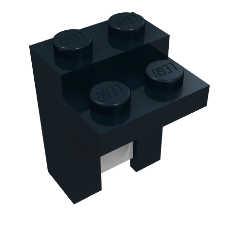 Lego Brick Special 1 x 2 x 2 1/3 with Spring Unit / Black