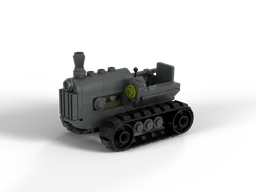 Dark Grey Tracked Tractor