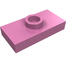 Plate Special 1 x 2 with 1 Stud with Groove and Inside Stud Holder (Jumper) / Dark Pink