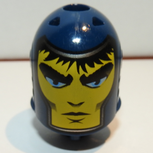 Lego Large Figure Head, Round Top with Jayko, Sir Print (Series 2) / Dark Blue