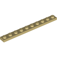 Lego Plate 1 x 10 / Tan