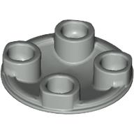 Lego Plate Round 2 x 2 with Rounded Bottom [Boat Stud] / Light Gray