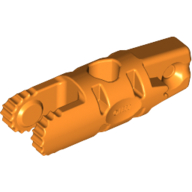 Lego Hinge Cylinder 1 x 3 Locking with 1 Finger and 2 Fingers On Ends, with Hole, 9 Teeth / Orange