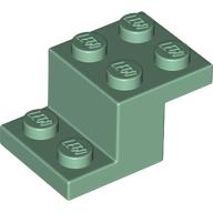 Lego Bracket 3 x 2 x 1 1/3 with Bottom Stud Holder / Sand Green