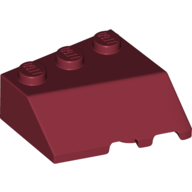 Lego Brick Wedged, Sloped 45° 3 x 3 Left / Dark Red