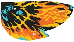 Wing, Skimwing, Right, Large, Orange, Black, Yellow, and Trans-Light Blue Print