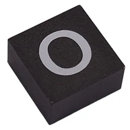 Modulex Tile 2 x 2 with White 'o' Print, without Internal Supports / Modulex Tile Brown