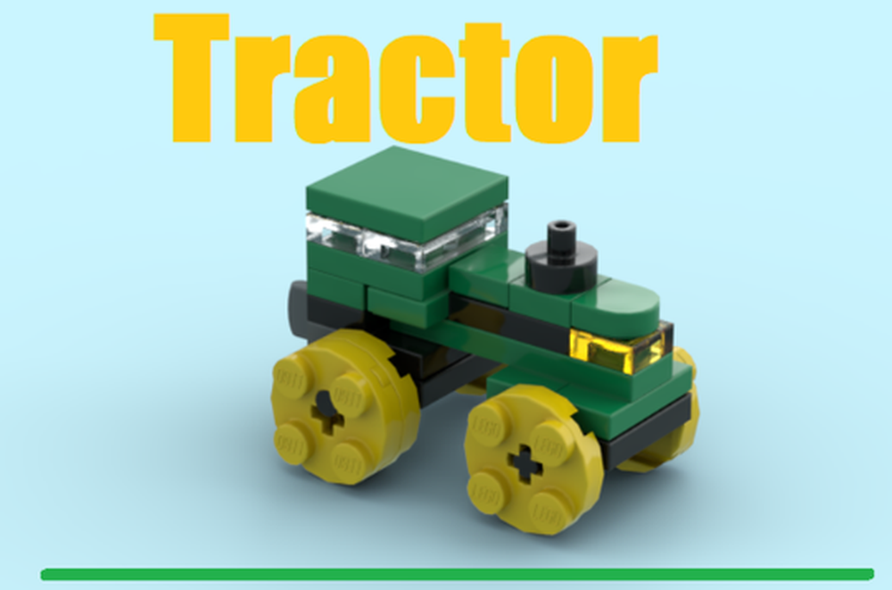 Lego John Deere Micro scale farm tractor