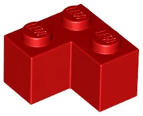 Brick 2 x 2 Corner / Red