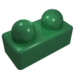 Primo Brick 1 x 2 / Green