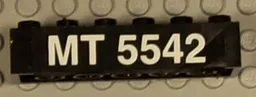 Brick 2 x 6 with 'MT 5542' Pattern on Both Sides (Stickers) - Set 5542