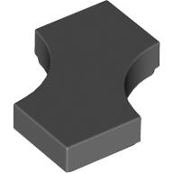 Lego Tile Special 2 x 2 with 2 Quarter Round Cutouts / Dark Bluish Gray