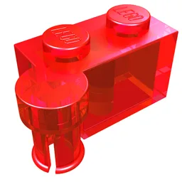 Hinge Brick 1 x 4 [Upper] / Trans-Red