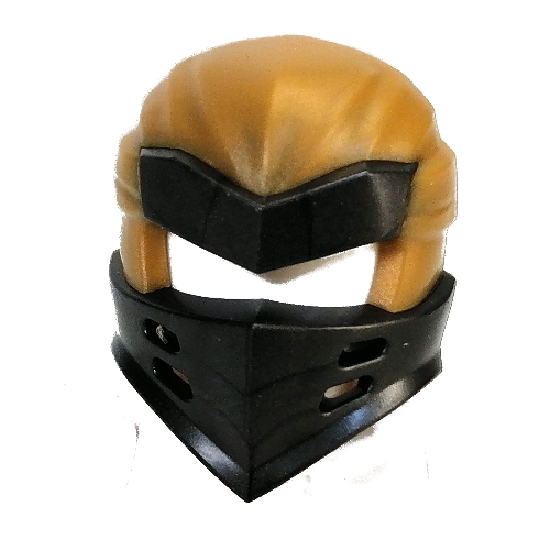 Lego Wrap with Armor Mask Pearl Titanium Pattern / Pearl Gold