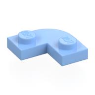 Lego Plate Round Corner 2 x 2 with 1 x 1 Cutout / Bright Light Blue