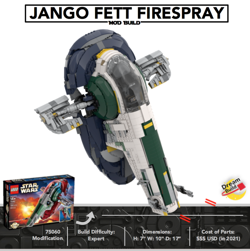 Lego UCS Jango Fett Slave I Stud.io File (75060 MOD)