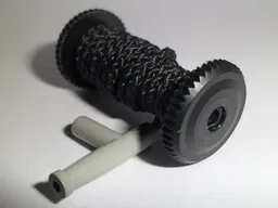 String Reel 2 x 4 x 2 Drum with Black String 72L with Light Gray Hose Nozzle Simple (4208 / 194c03)