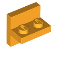 Bracket 2 x 2 with 1 x 2 Vertical Studs / Bright Light Orange