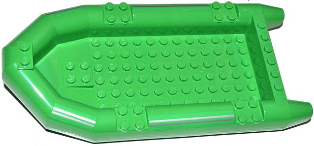 Lego Boat, Rubber Raft, Large with Silver Stripes Pattern on Both Sides (Stickers) - Set 60014