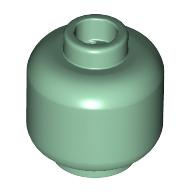Lego Minifig Head [Plain] [Hollow Stud] / Sand Green