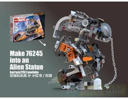 Transform the Ghost Rider 76245 into an alien bust