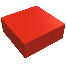 Tile 1 x 1 without Groove / Red