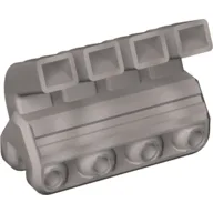 Engine, Technic RC Car Quadruple Pipe / Pearl Light Gray