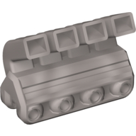 Lego Engine, Technic RC Car Quadruple Pipe / Pearl Light Gray