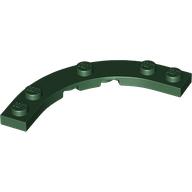 Lego Plate Round Corner 5 x 5 with 4 x 4 Round Cutout / Dark Green