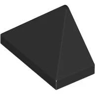 Brick Sloped 45° 2 x 1 Triple with Inside Stud Holder / Black