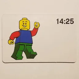 Activity Card, Time-Teaching 24-Hour Clock 14:25 / [No Color/Any Color]