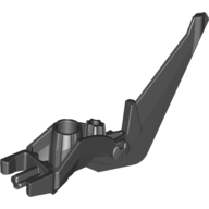 Lego Large Figure Weapon Blade, Angled / Black