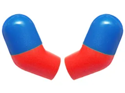 Arm, (Matching Left and Right) Pair with Molded Blue Short Sleeves  Pattern / Red