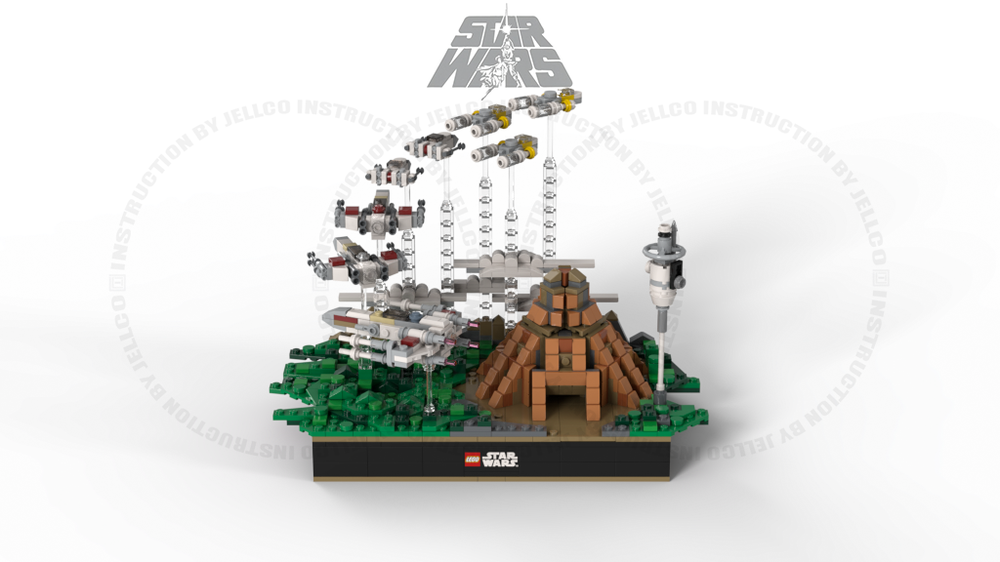 Lego Micro Diorama : Yavin IV Rebel Base Desktop Version