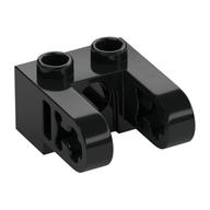 Lego Technic Brick 1 x 2 with Hole and Dual Beam Extensions / Black