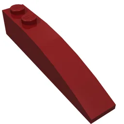 Brick Curved 6 x 1 / Dark Red