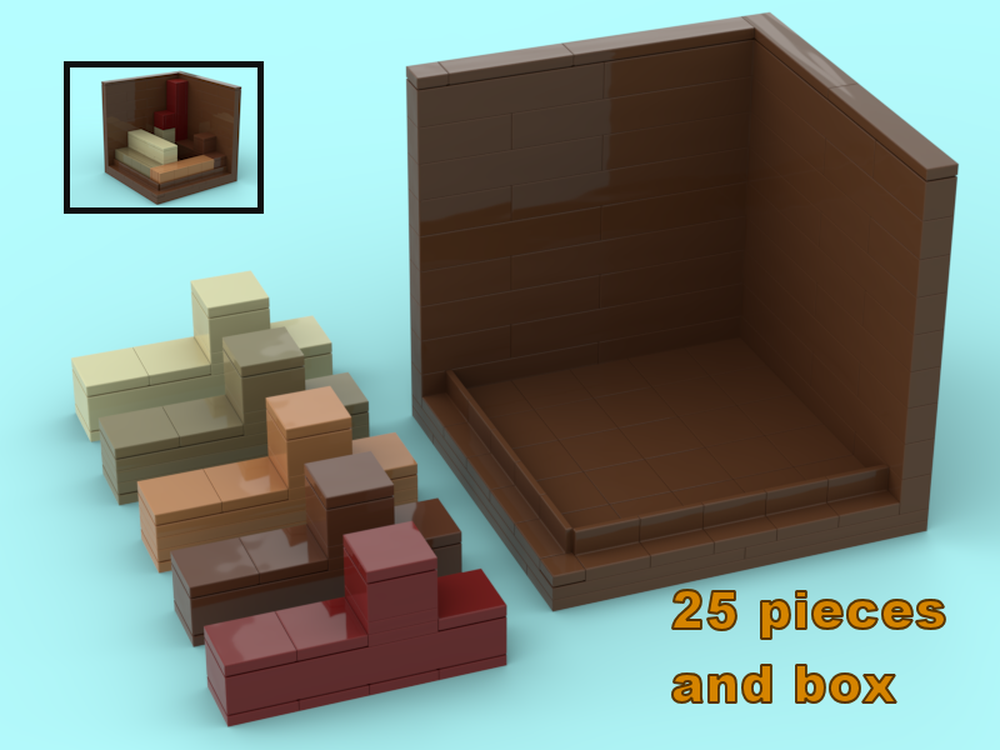 Lego Level 5: Cube Puzzle 5x5x5 / Soma Pentomino Würfel