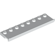 Lego Plate Special 2 x 8 with Door Rail / White