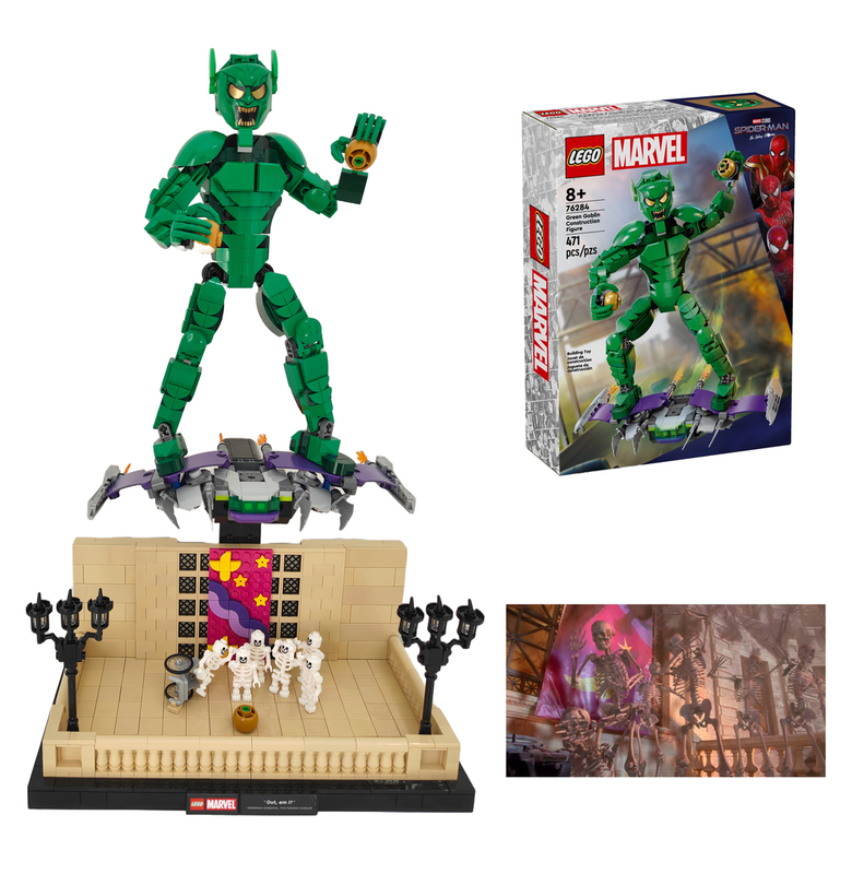 Lego Out, am I? - Marvel diorama & 76284: Green Goblin flight stand