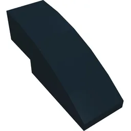 Brick Curved 3 x 1 No Studs / Black