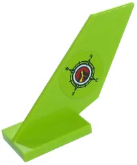 Tail Shuttle with Volcano Explorers Logo Compass Pattern on Both Sides (Stickers) - Set 60123
