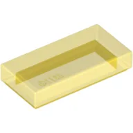 Tile 1 x 2 with Groove / Trans-Yellow