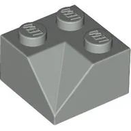 Brick Sloped 45° 2 x 2 Double Concave / Light Gray