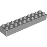 Duplo Brick 2 x 10 / Light Bluish Gray