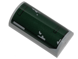 Lego Slope, Curved 2 x 4 Double with Groove with SW Slave I Dark Green Peeling Paint Pattern (Sticker) - Set 75222