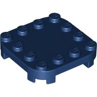 Lego Plate Round Corners 4 x 4 x 2/3 Circle with Reduced Knobs / Dark Blue