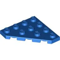 Wedge Plate 4 x 4 Cut Corner / Blue