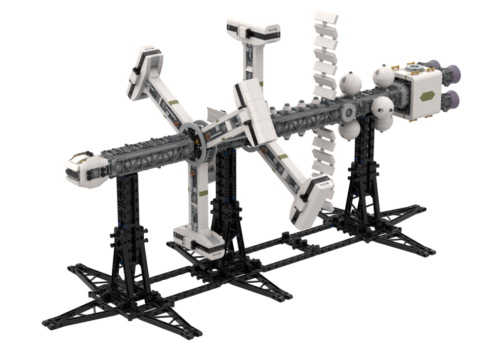 Lego Stand for Cetacean Class Research Vessel