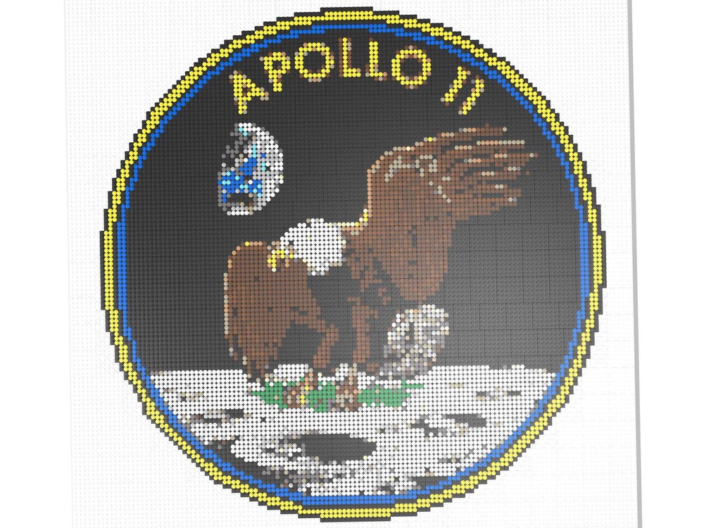 Lego Apollo 11 Patch Mosaic