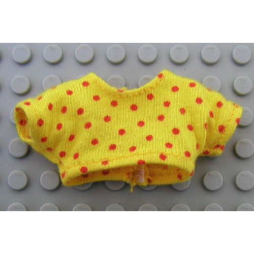 Lego Scala, Crop Top with Short Sleeves with Red Dots Pattern
